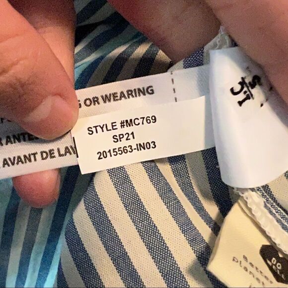 Madewell courtyard flutter-sleeve top in stripe - Picture 6 of 12